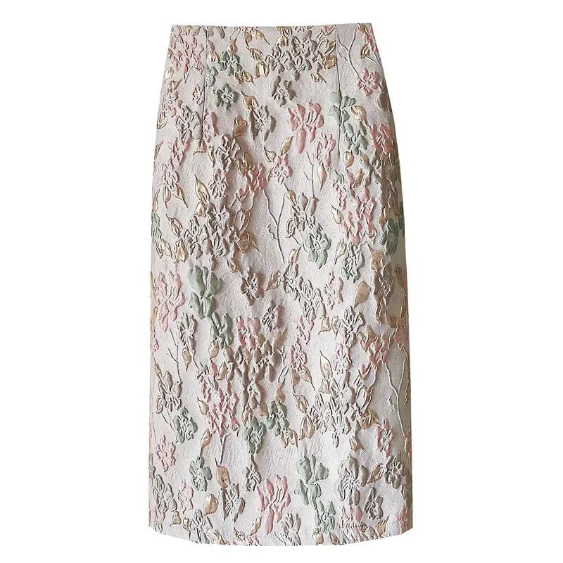 Slim Medium-length  High Waist  Pencil Skirt