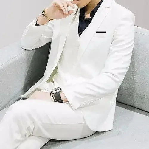 Men's Casual Suit Three-Piece Set Slimming Western-Style Clothes Professional Business Attire For Youth Student