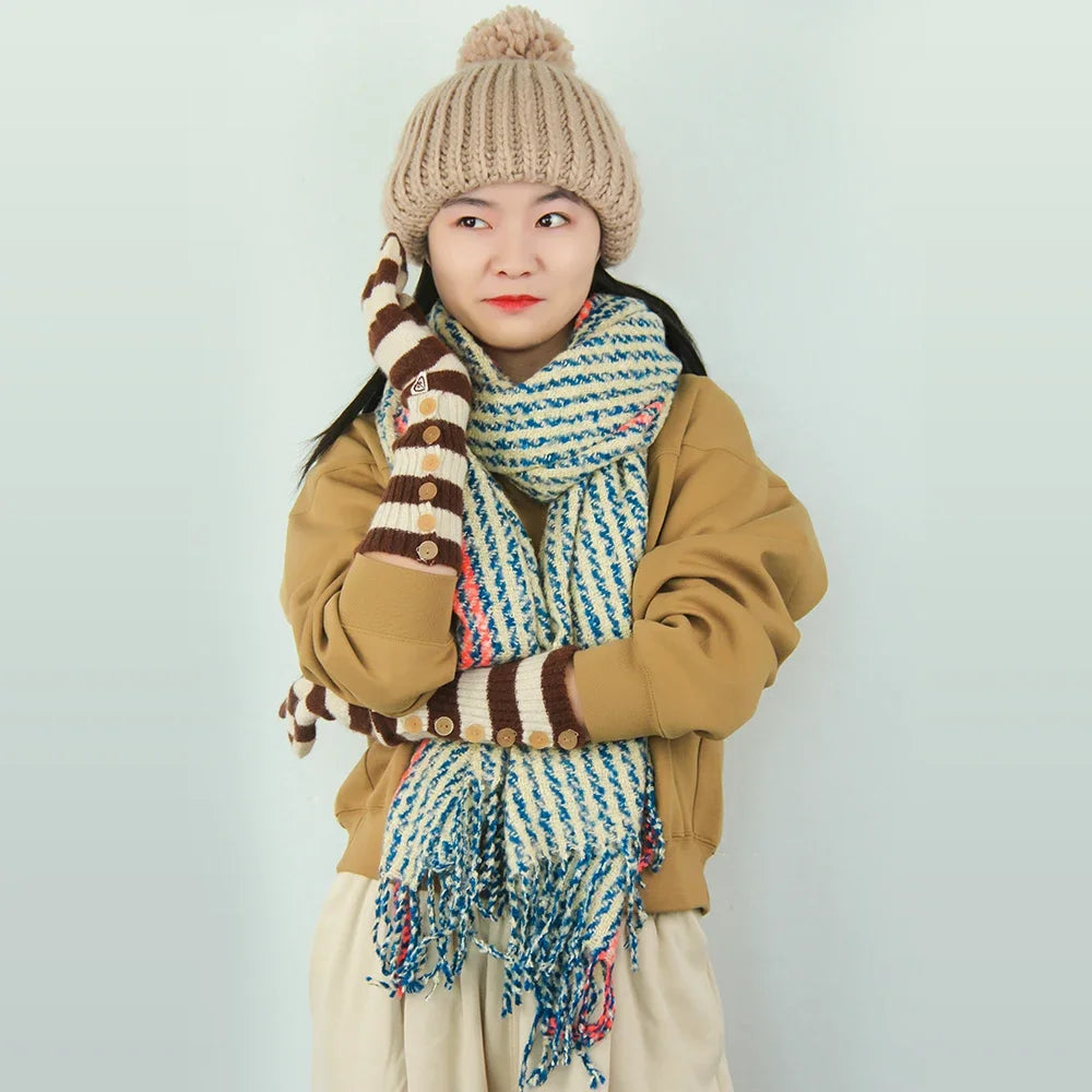 Winter Scarf Shawls Wraps with Tassels Blanket Quality Muffler Outdoor