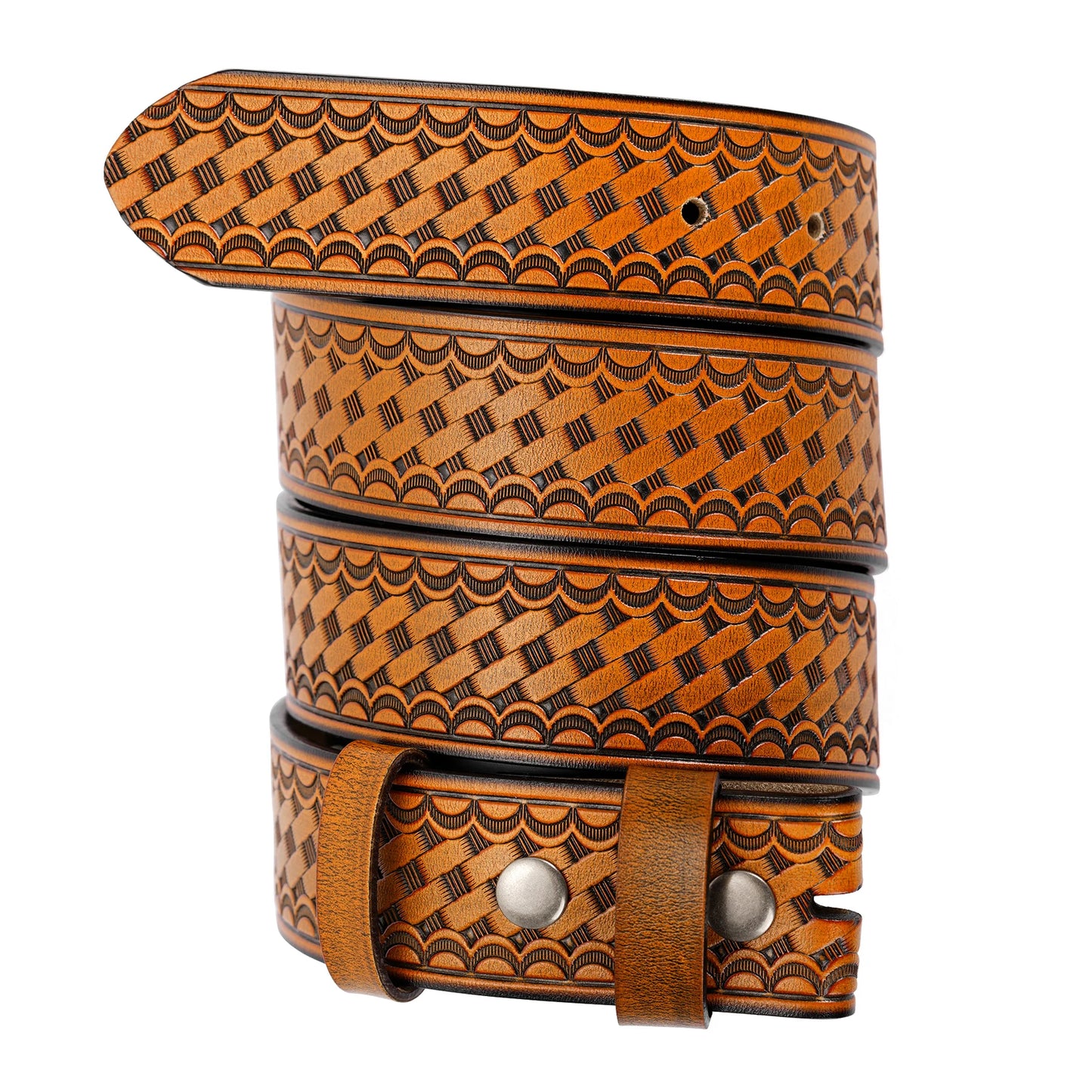 Western Cowboy Belts WITH OUT Buckle Classic Genuine Leather No Buckle Cowboy Belt Full Grain Leather Belt