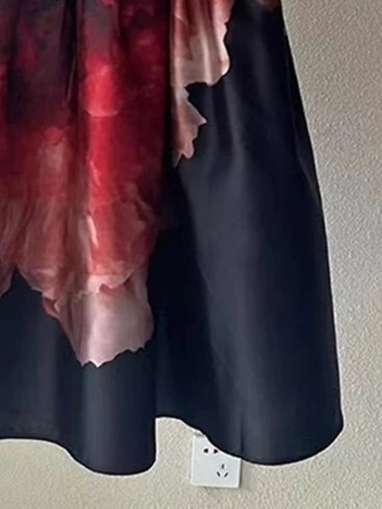 Vintage Skirt Big Swing Jupe High Waist A-line Pleated Long Skirts