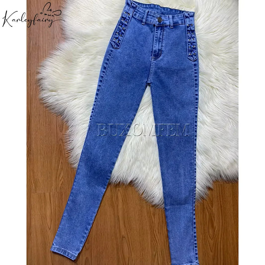 High Waist Slim Fit  Jeans Zipper Fly  Butt Lifter Pants