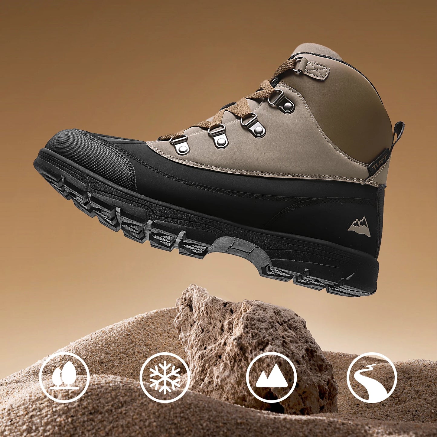 Hiking Boots High Tops Comfortable Lace-up Sports Boots Outdoor Hiking Shoes