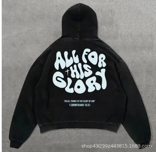 Skull Hoodies Fashion Print Top Oversized Pull-over Hoodie  American Streetwear Goth Women