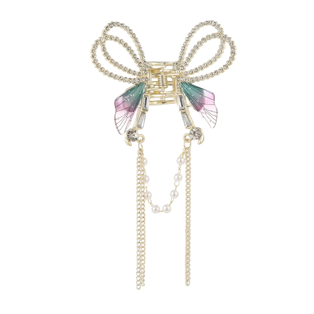 Hairpin Hair Accessories Women Simple Hair Claw Clip Butterfly Pearl Tassel Hair Clip