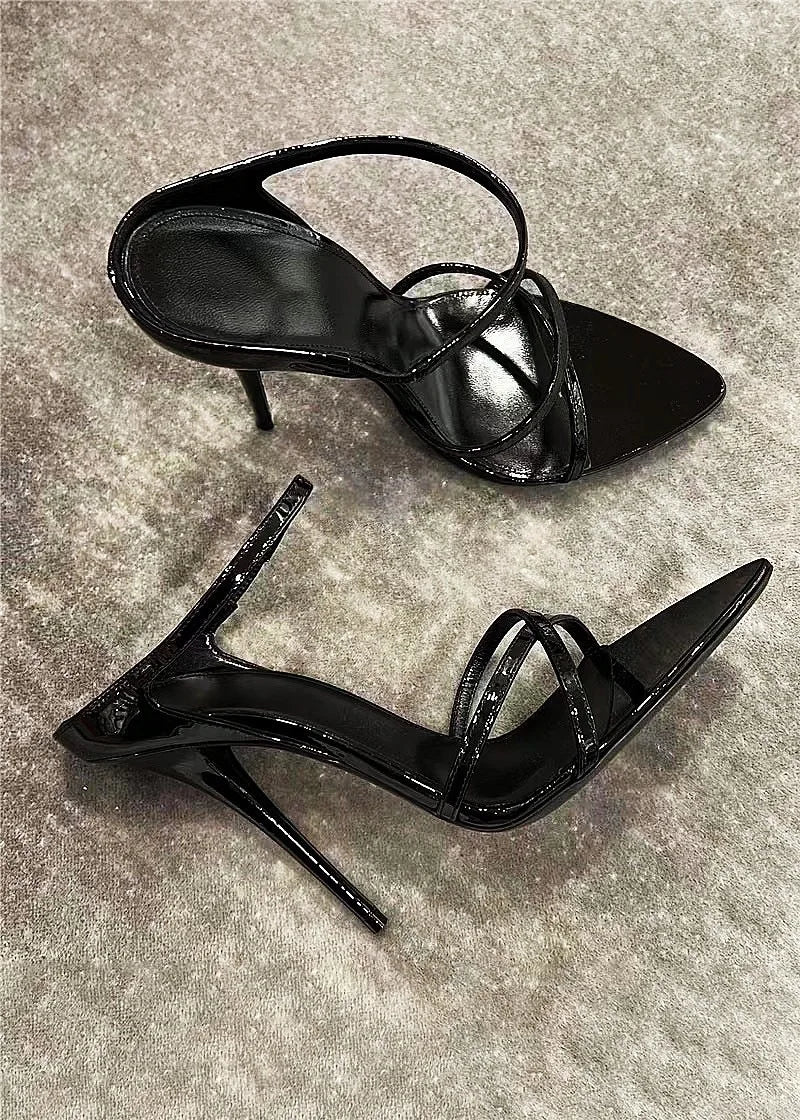 High Heels Women's Stiletto Heel Pointed Strap Rear Empty Sandals Sexy Open Toe Sandals