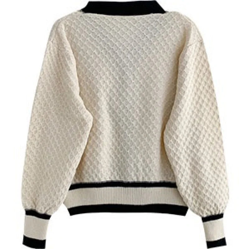 Women's Fashion Loose Long-sleeved Knit Sweater Cardigans Outwear Coat