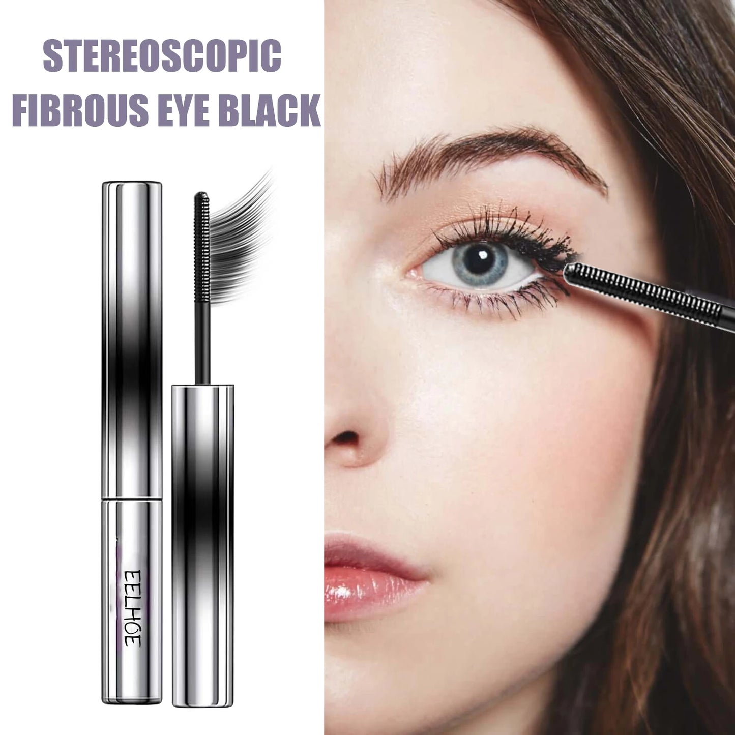 Waterproof Mascara Lengthening Black Lash Eyelash  Long-wearing Black Color Mascara
