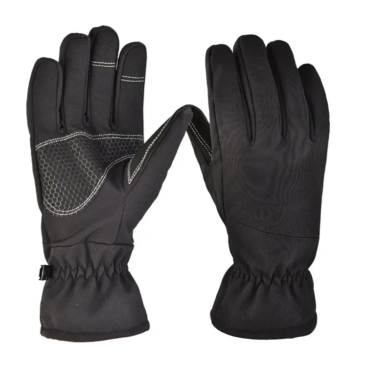 Camouflage Fleece Thickened Ski Gloves Warm Non-slip Windproof And Waterproof Touch Screen Hiking Glove