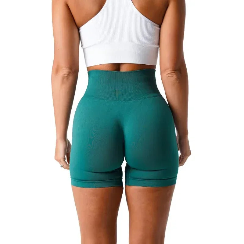 Spandex Solid Seamless Shorts  Workout  Fitness  Yoga