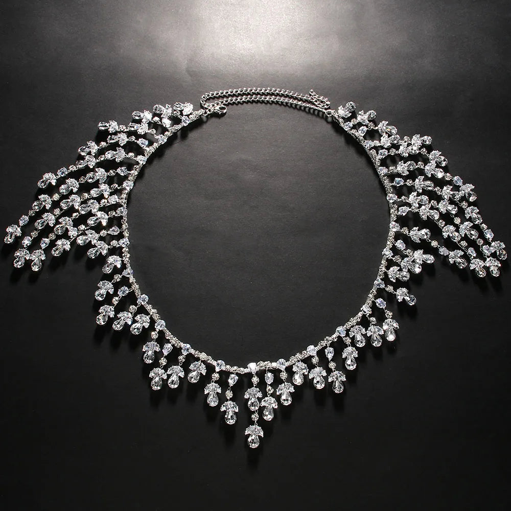 Leaf Shoulder Chain Top Accessories Crystal Lingerie Jewelry