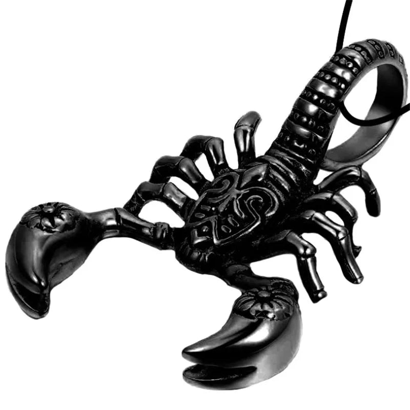 Creative Design Animal Scorpion Pendant Necklace Men Women Stainless Steel Punk Hip Hop Necklace Jewelry
