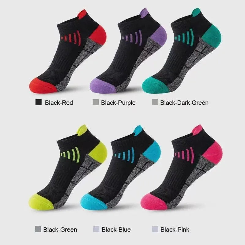 6 Pairs Neutral Knitted Odor Proof Sports Socks Fashionable Stripes Sweat Absorbing Breathable Couple Running Casual Socks