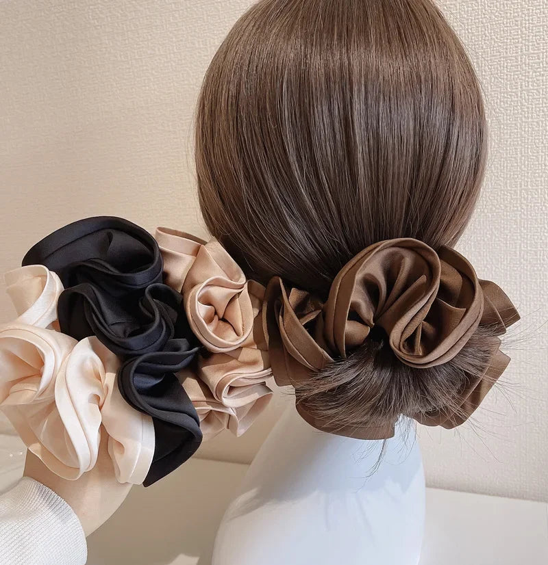 French Design Sense  Hair Tie Ins-Like Satin Hair Tie For Women  Style Hair Tie