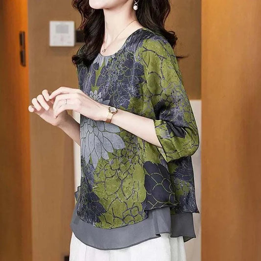 Elegant Paisley Printed Gauze
