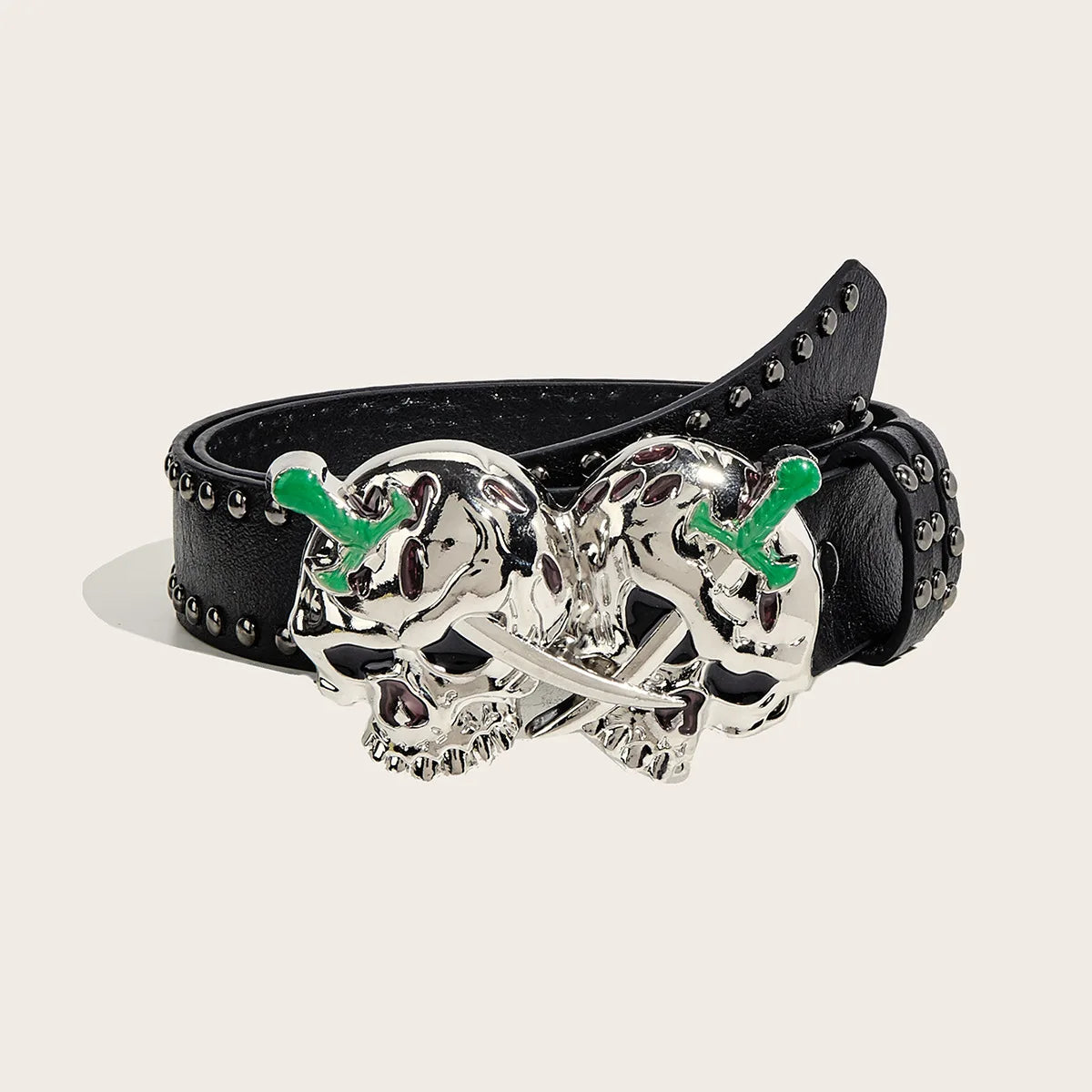 Gothic Punk Leather Belt For Women Men Metal Buckle Waist Strap Designer Luxury Decorative Waistband