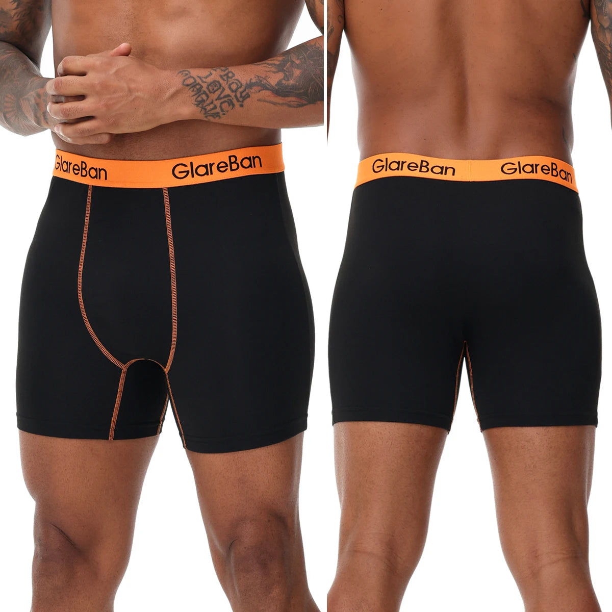 4pcs Set Mid-Long Boxer Shorts Men's Underwear Male Underpants for Men Boxershorts Soft Brand Sexy