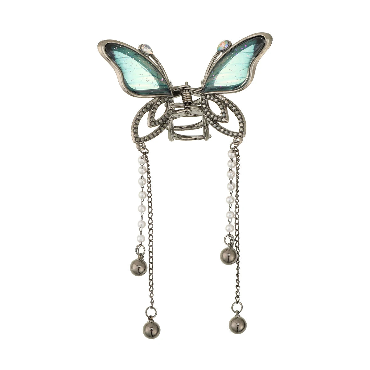 Hairpin Hair Accessories Women Simple Hair Claw Clip Butterfly Pearl Tassel Hair Clip