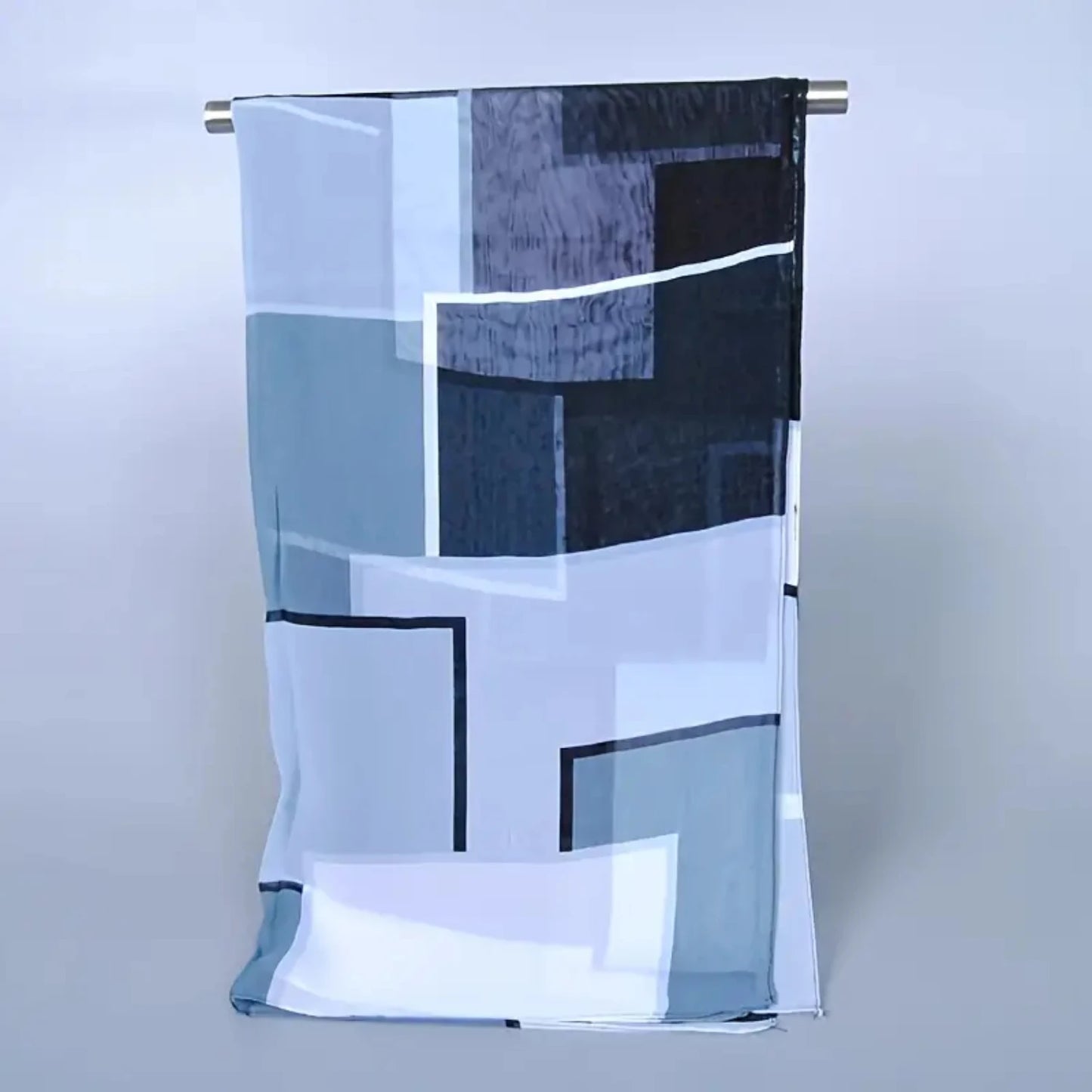 Elegant Geometric Square Thin Chiffon Scarf Fashion Shawl - Versatile and Stylish Accessory