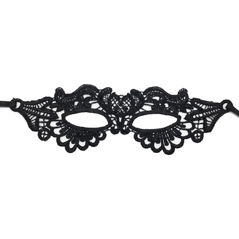Black Queen Lace Mask Embroidery Appliques Party Carnival Mask Woman Accessories Halloween Masquerade Mask
