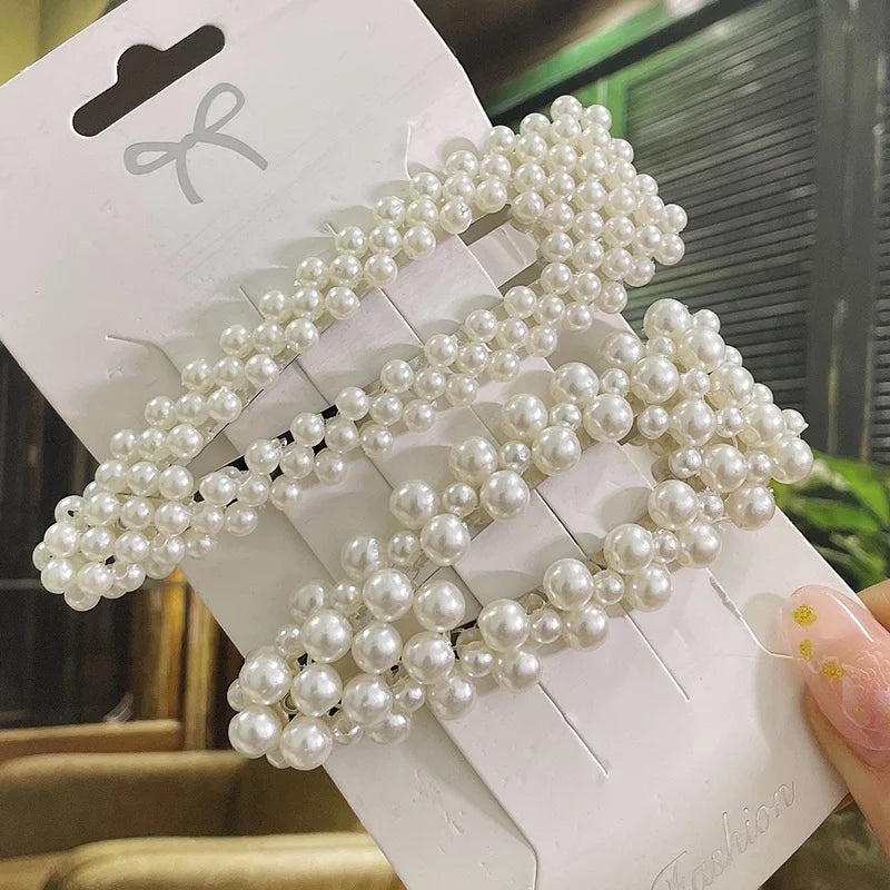 Simulated Pearl Hair Clips For Women Hairpins Geometric Hair Barrettes Fashion Hairgrip Hair Accessories