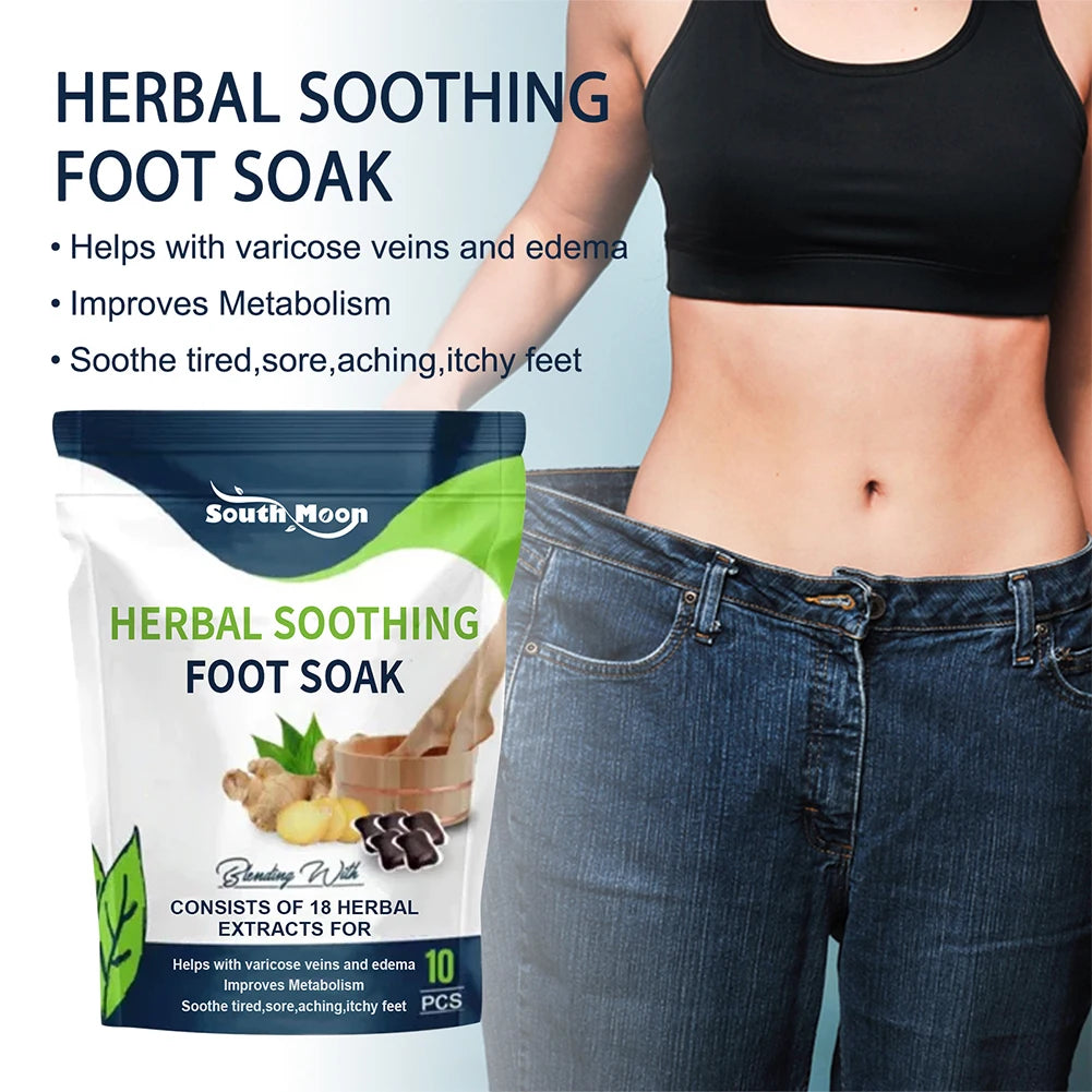Natural Herbal Foot Soak Beads Dehumidification Detox Relieve Fatigue