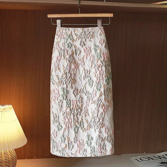 Slim Medium-length  High Waist  Pencil Skirt