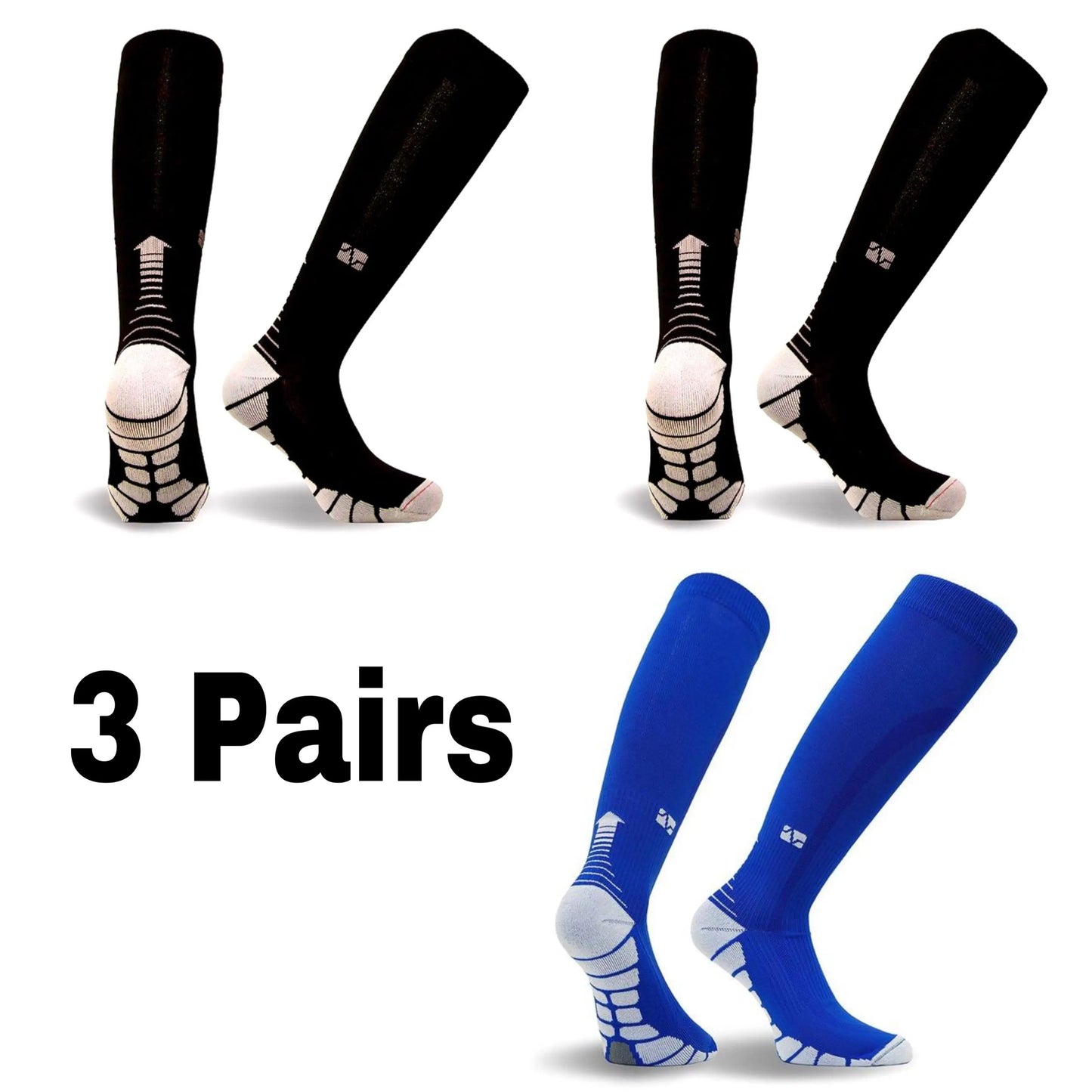 Compression Socks Knee High 20-30 Mmhg Fit Medical Edema Diabetes Varicose Veins Running Marathon Compression Sports Socks