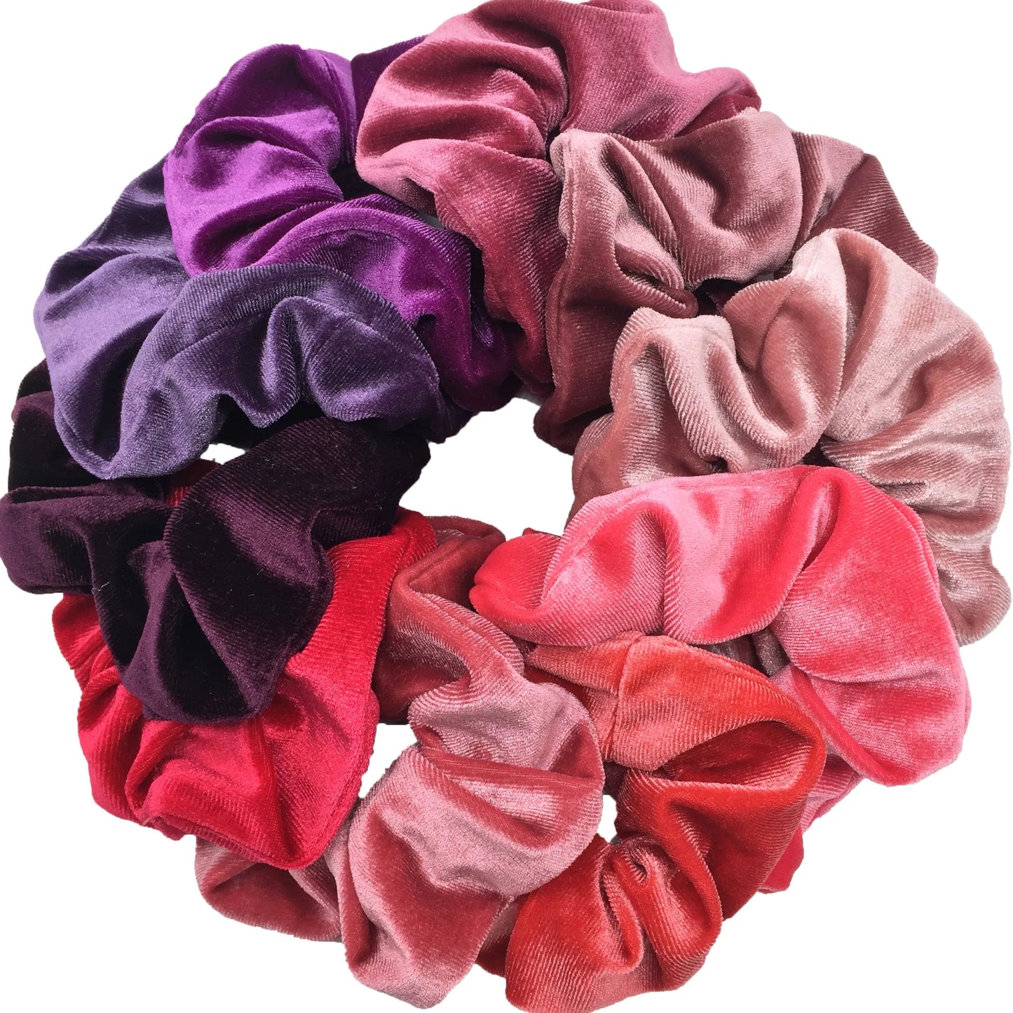 10/6/1pc hair scrunchies headband women ties velvet solid color Black set pack