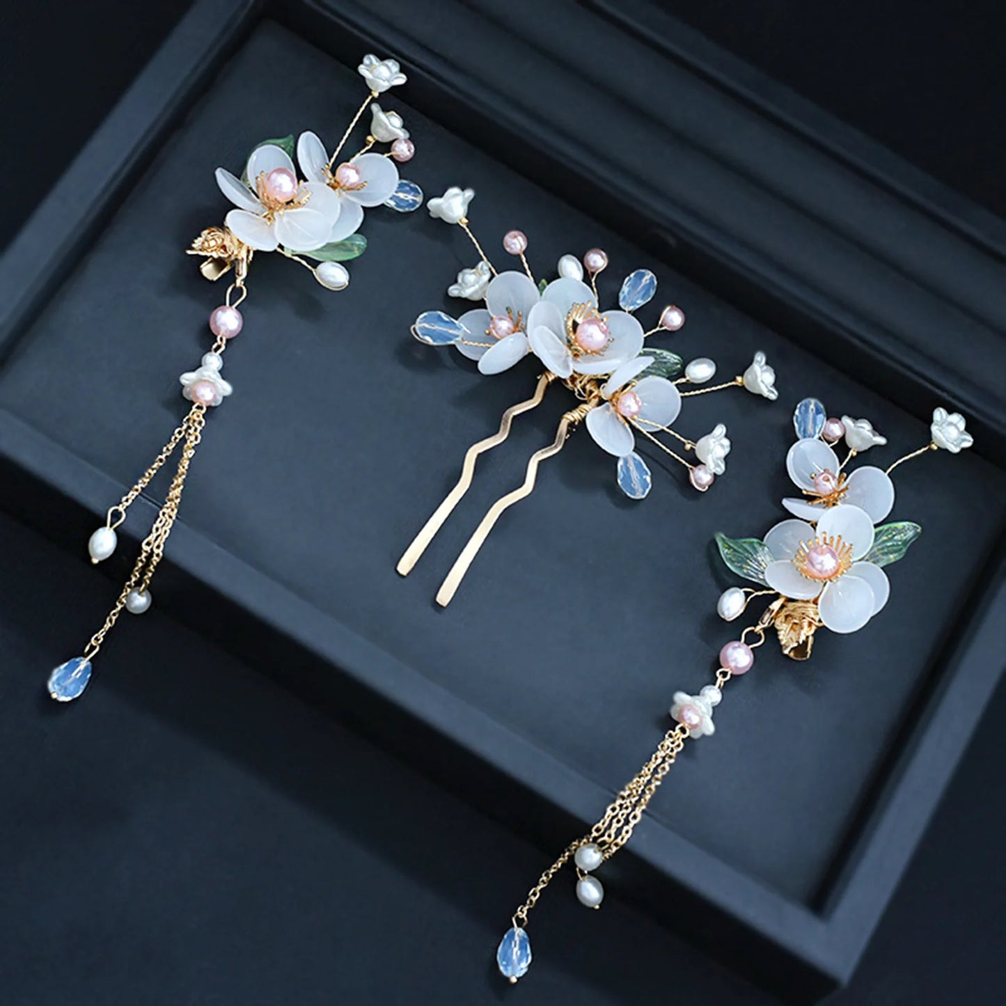 Hair Accessories & Earrings Set Hair Clip Hairpins Hair comb Bridal Headdress Retro Hair Accessories Headwear Gift Earrings