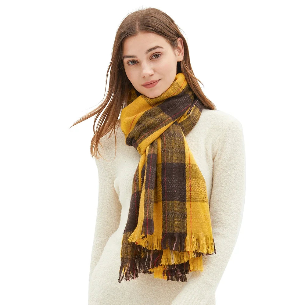 Winter Scarf Shawls Wraps with Tassels Blanket Quality Muffler Outdoor