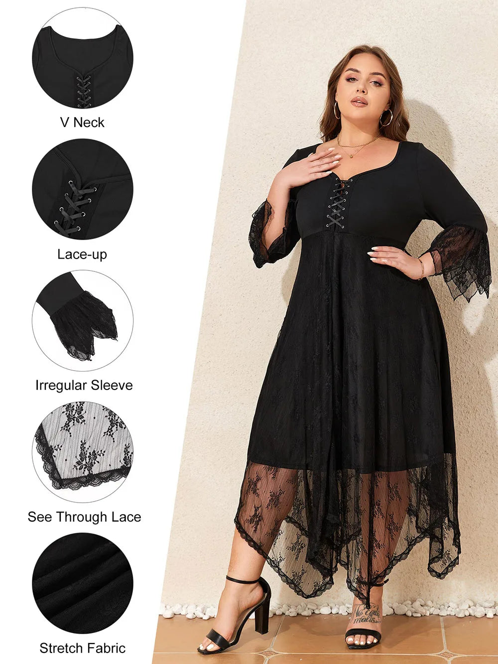 Gothic Lace Dress Vintage