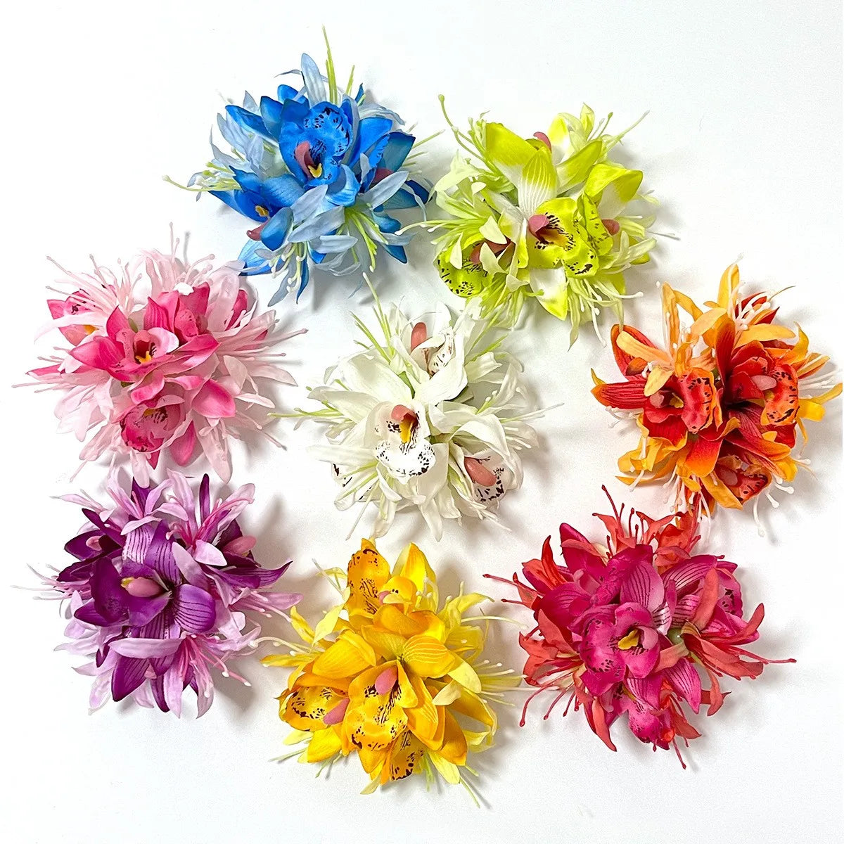 Large Sweet Equinox Flower Hair Clips Simulated Orchid Flower Hair Pins Beach Hawaii Vacation Floral Hair Clips Hair Accessories