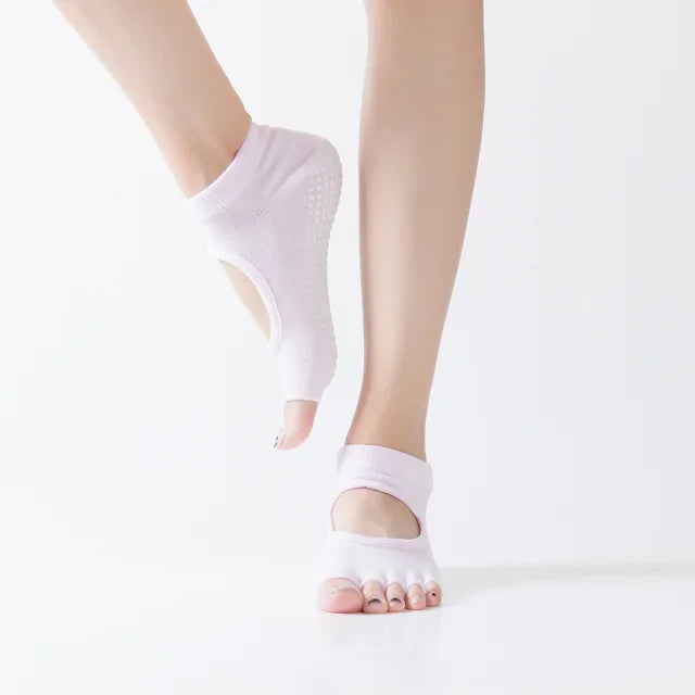 Toeless Non Slip Grip Socks for Yoga  Pilates Fitness Gym Sports Anti Slip  Socks