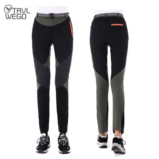 Outdoor Women Summer Sports Hiking Mountain Climbing Pants Quick Dry Waterproof Windproof Trousers Elastic