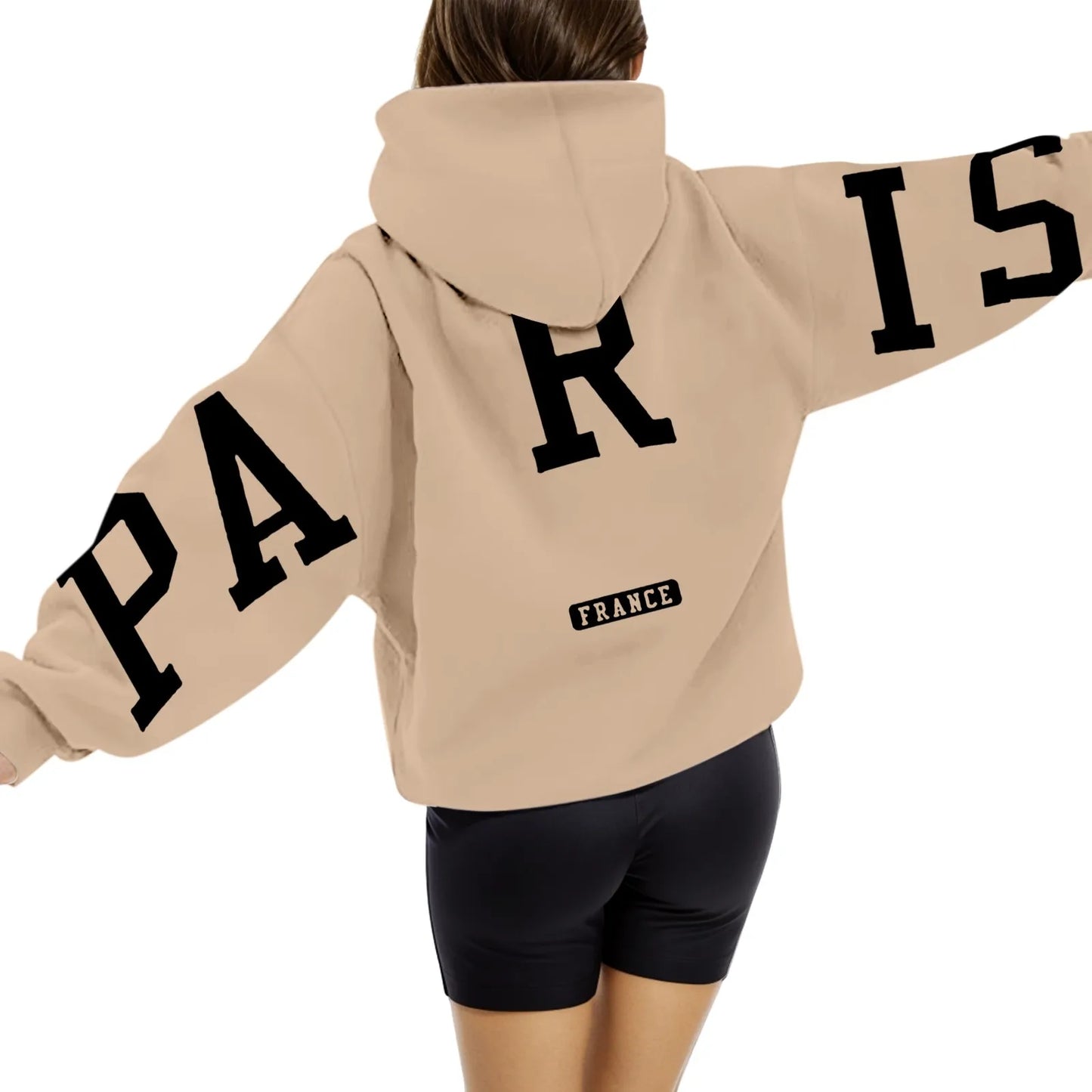 High Street Hip Hop Letter Print Women Hoodies Tops Oversize Sport Casual Long Sleeve Pullover Tops Sweatshirts