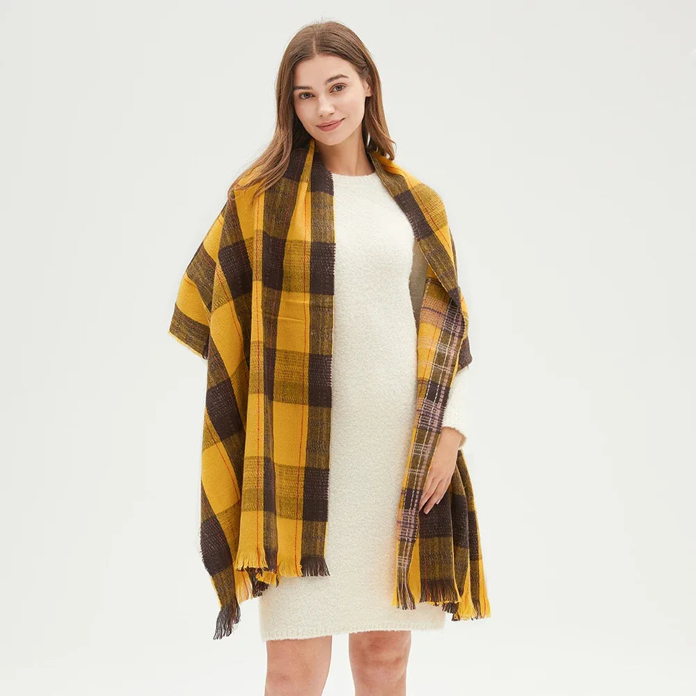 Winter Scarf Shawls Wraps with Tassels Blanket Quality Muffler Outdoor