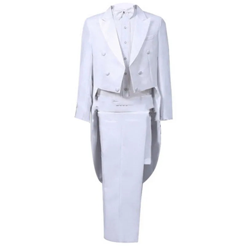 Men's Tuxedo Suits Set Classic Formal Tailcoat Tuxedo 2 Pcs Sets  Fashion Party Wedding Prom Clothing Male (Jacket+Pants)