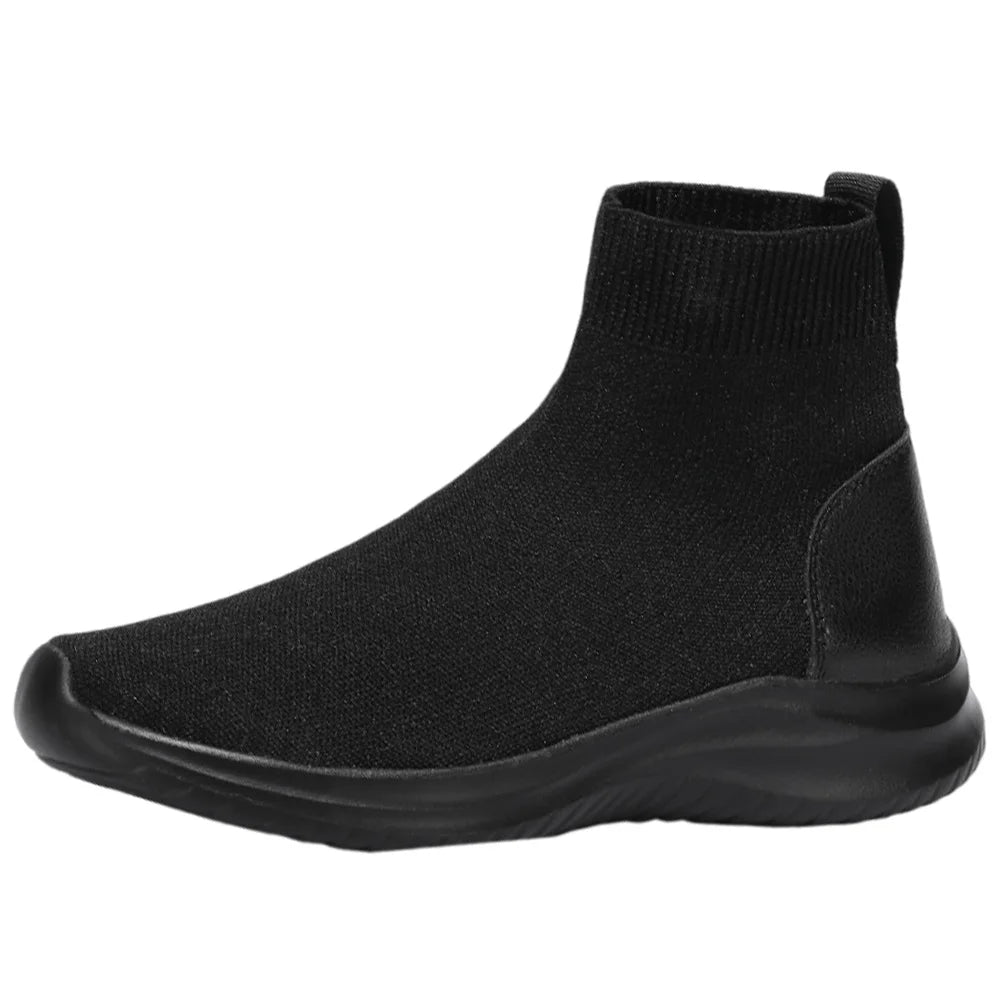Slip on Sock-Soft Sneaker Boot Lightweight Slip On Ankle Booties Comfortable Casual
