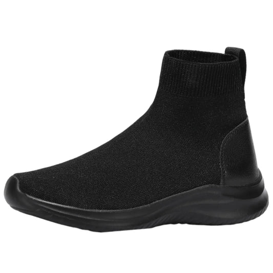 Slip on Sock-Soft Sneaker Boot Lightweight Slip On Ankle Booties Comfortable Casual