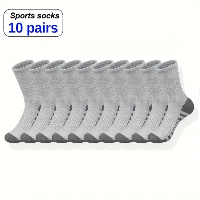 6/10/30Pairs of High-Quality Soft and Comfortable Men's Running Socks Summer Sweat Wicking and Breathable Basketball Sports Sock