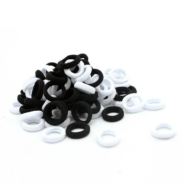 200PCS Women Colorful Nylon Elastic Hair Bands Ponytail Hold Small Hair Tie Rubber Bands Scrunchie Hair Accessories