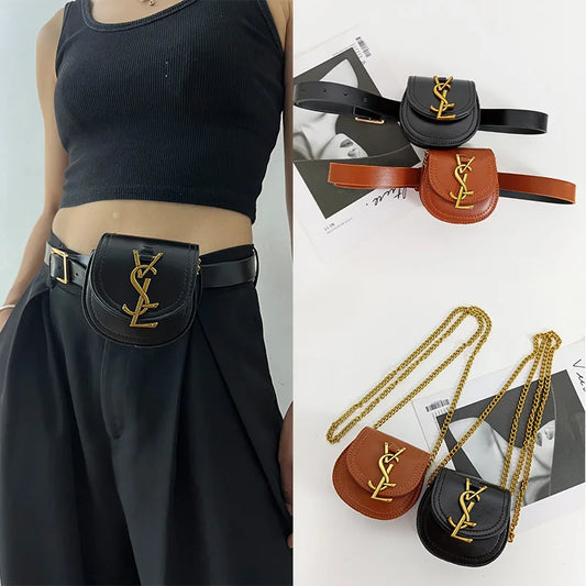 Versatile Small Waist pack Shoulder Bag Elegant Belt Bag For Women Designer Purses and Handbag Jeans Waistband Female