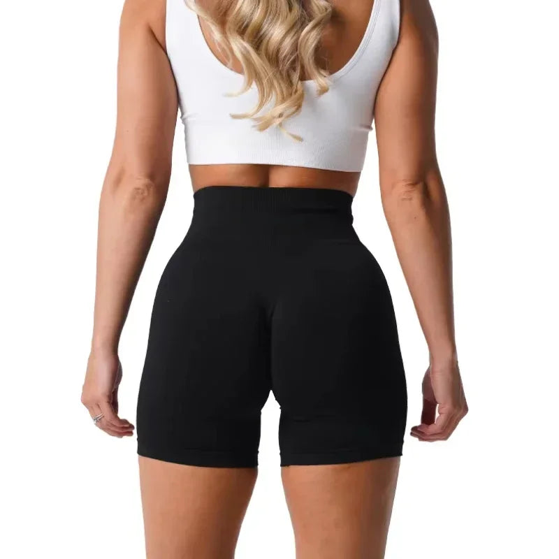 Spandex Solid Seamless Shorts  Workout  Fitness  Yoga