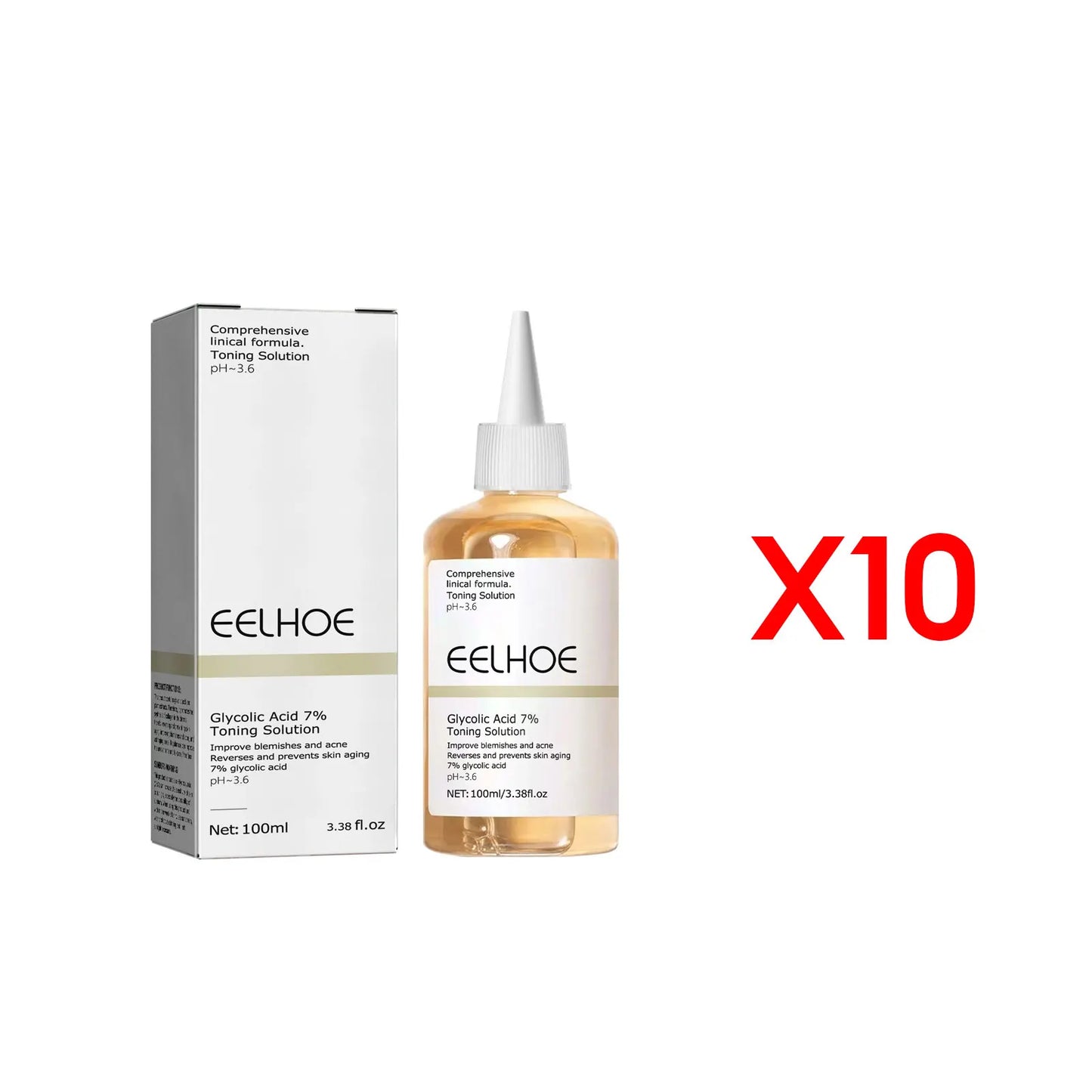 Glycolic Acid Toner 7% Toning Solution Moisturize Smoothing Skin Care Toner