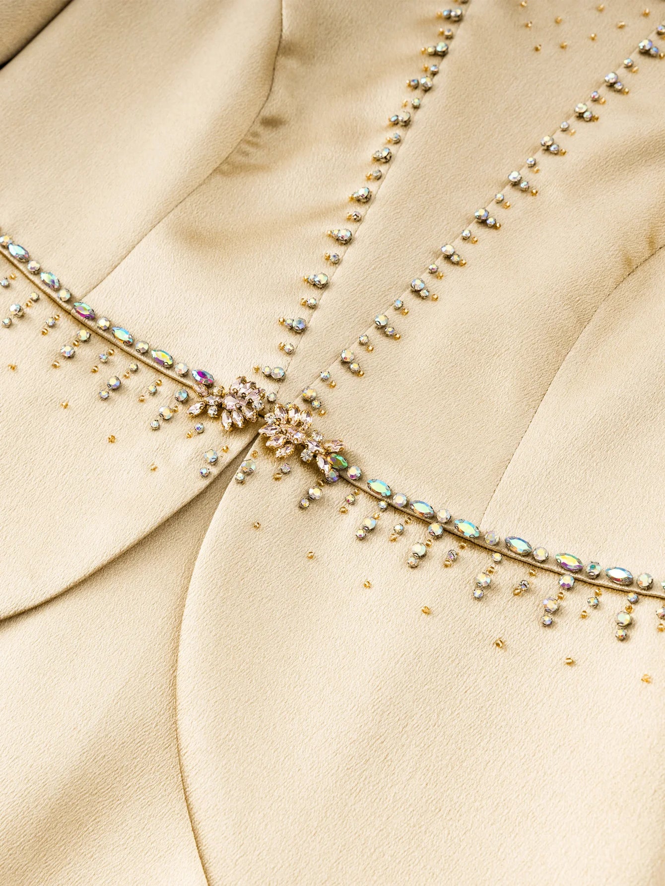 Champagne dress wedding banquet three-quarter sleeve dress