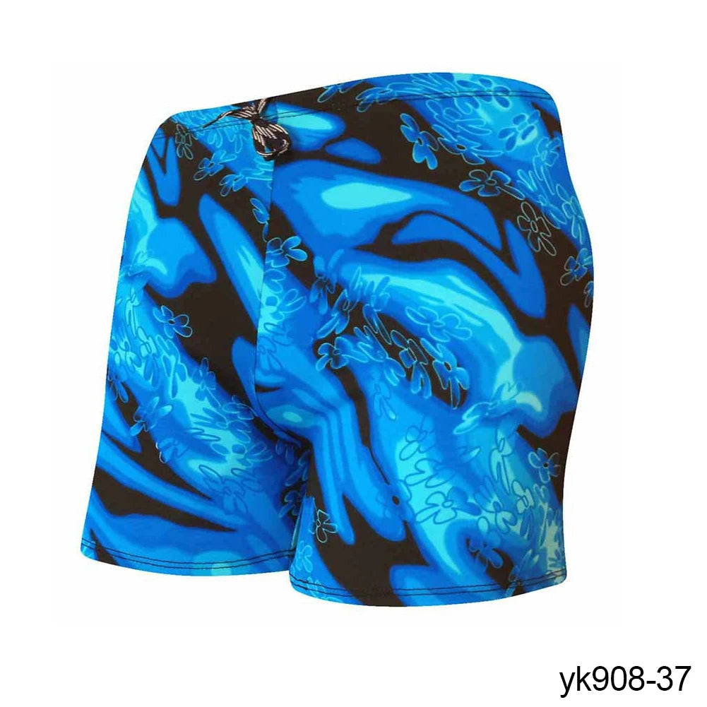 Adult Swimming Briefs Multicolor Printing Breathable Mens Swimming Trunks Avoid Embarrassed Beach Soak in A Hot Spring Drift