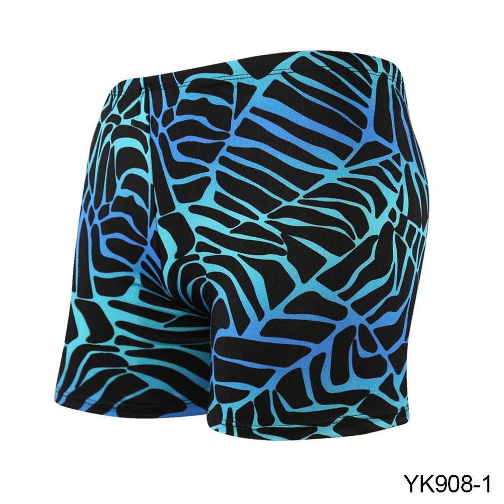 Adult Swimming Briefs Multicolor Printing Breathable Mens Swimming Trunks Avoid Embarrassed Beach Soak in A Hot Spring Drift