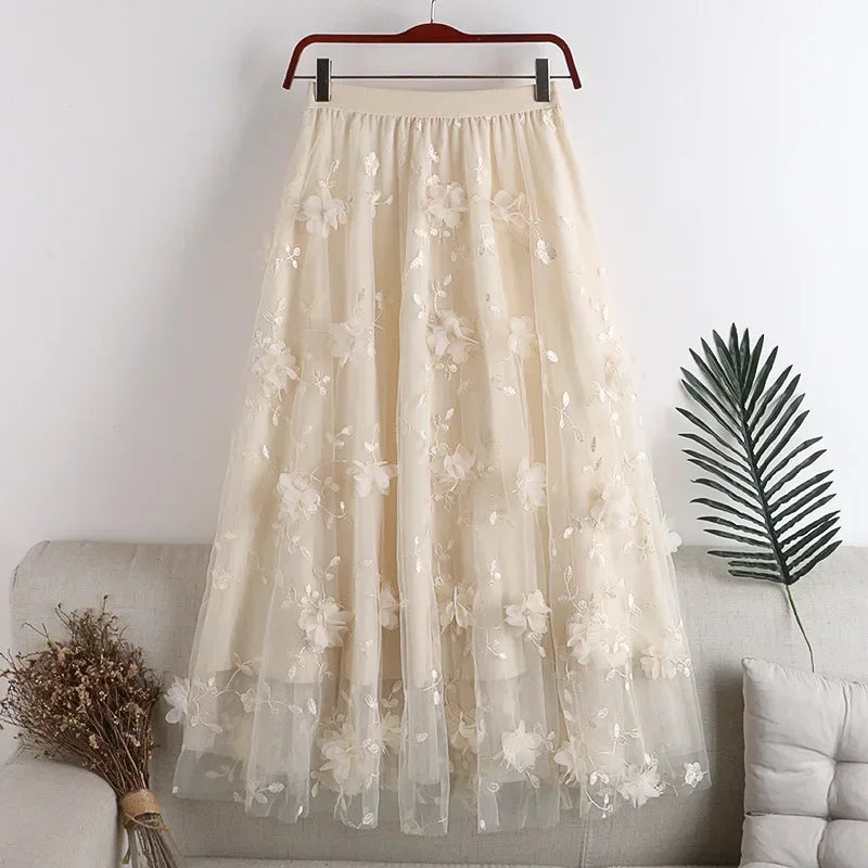 Vintage Long Skirt Ethnic Style