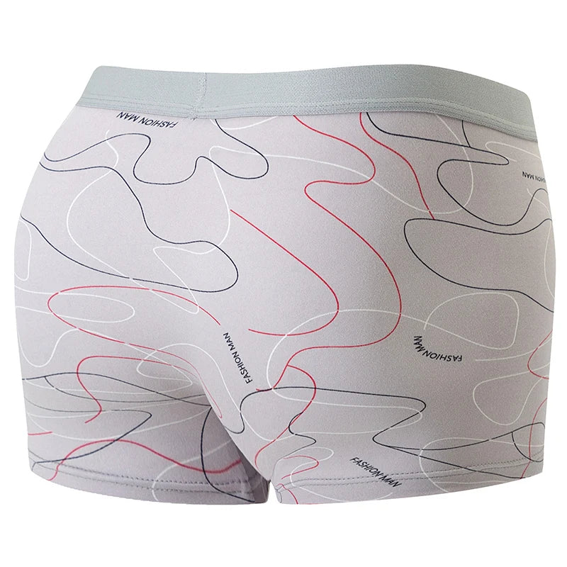 4 Pack Europe and America Size MEN'S FASHION Sexy Boxer Underwear Antibacterial Breathable plus Size